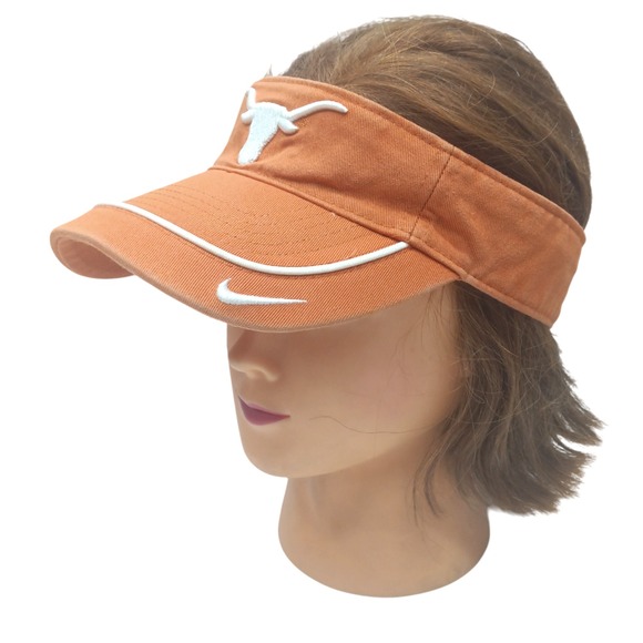 Nike Other - Nike Team Texas Longhorns Football Sideline‎ Adjustable Sun Visor Cap Hat Orange